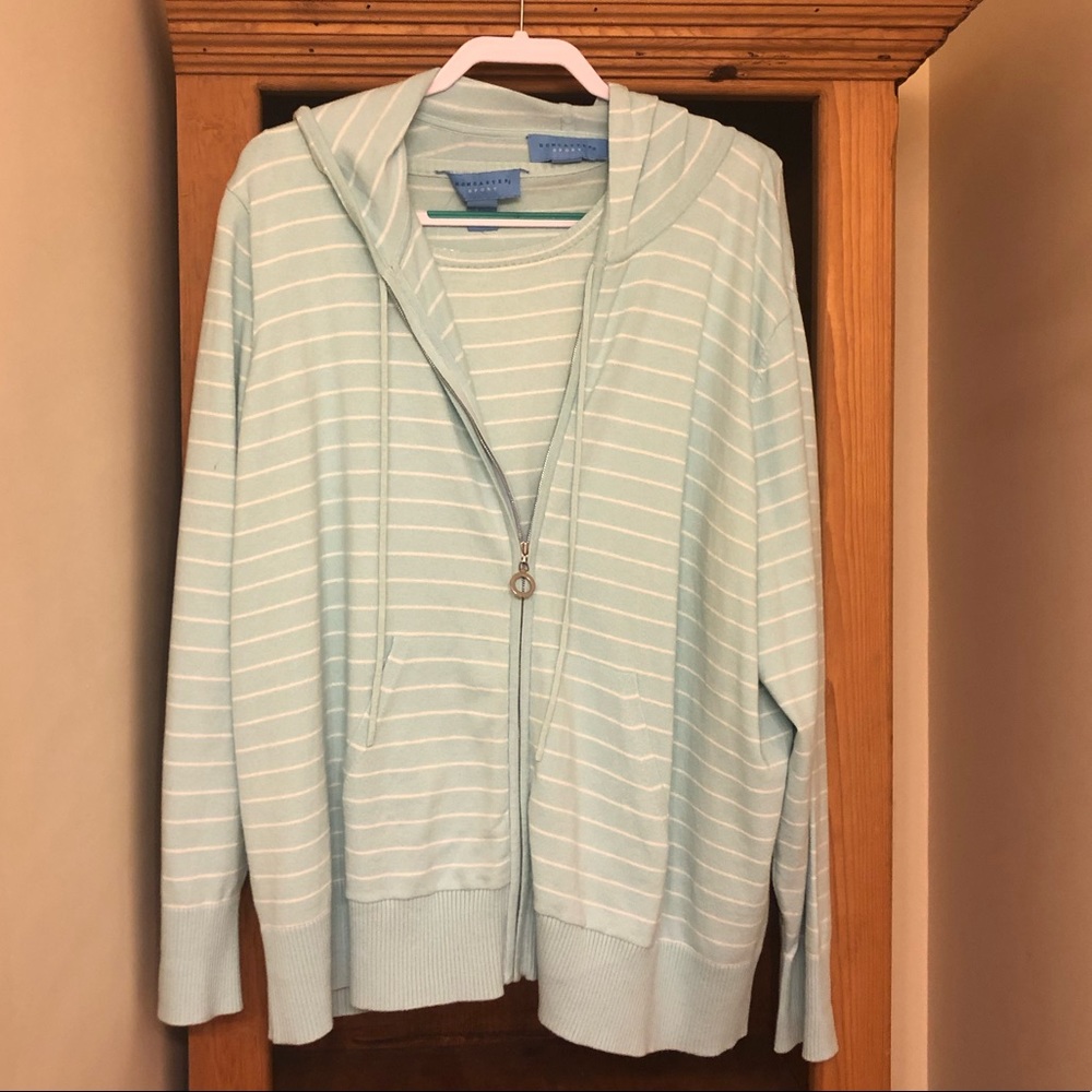Doncaster NWT Zip Up Cardigan and Tank Top